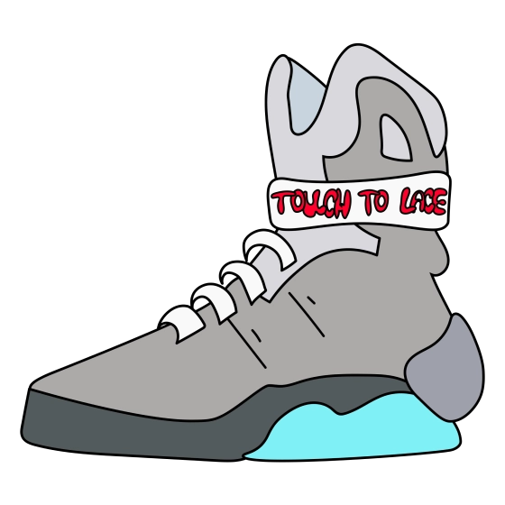 fashionable sneaker from the future spider on a web illustration