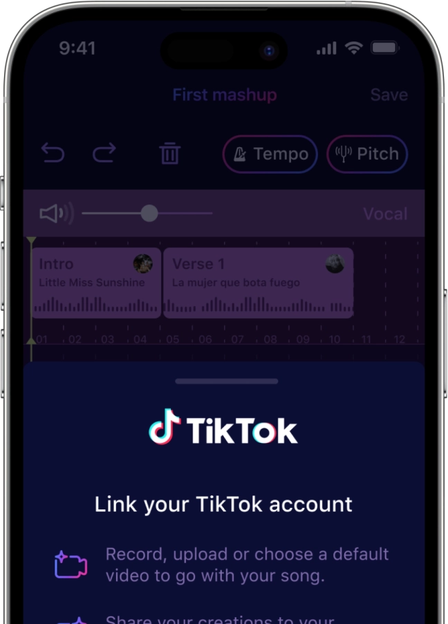 TikTok link account screen